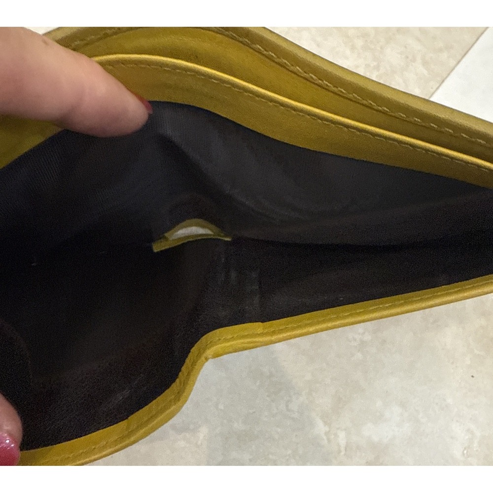 Gucci Men Wallet GG Mustard Yellow Leather‎ Inside Signature Canvas Box Bag Card - Picture 13 of 16